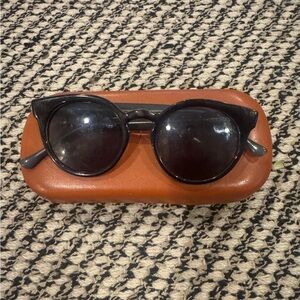 Komono Black Sunglasses with Brown Case